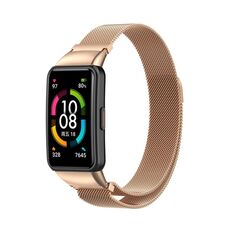 Cinturino per orologio in metallo magnetico per Honor Band 7 Milan (oro rosa)