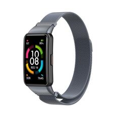 Cinturino per orologio in metallo magnetico per Honor Band 7 Milan (grigio)