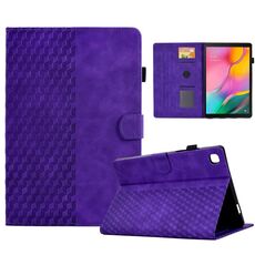 Custodia per tablet in pelle goffrata rombo per Samsung Galaxy Tab A 10.1 T510 / T515 2019 (viola)