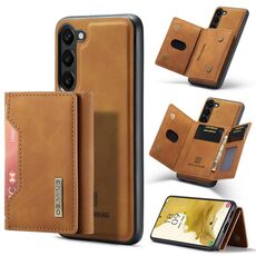 Per Samsung Galaxy S23+ 5G DG.MING M2 Series 3-Fold Multi Card Bag + custodia per telefono (marrone)