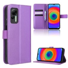 Per Ulefone Note 14 Custodia per cellulare in pelle Diamond Texture (viola)