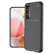 Per Samsung Galaxy S23 FE 5G Custodia per cellulare in TPU antiurto in fibra di carbonio (nero)
