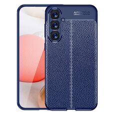 Custodia in TPU antiurto per Samsung Galaxy S23 FE 5G Litchi Texture (blu)