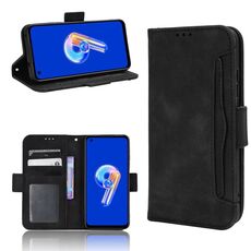 Per ASUS Zenfone 10/9 Skin Feel Calf Texture Slot per schede Custodia in pelle per telefono (nero)