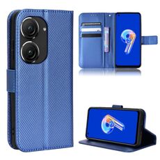 Per ASUS Zenfone 10/9 Custodia per telefono in pelle Diamond Texture (blu)