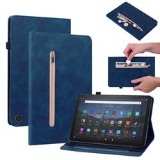 Custodia per tablet in pelle con cerniera tinta unita per Amazon Fire Max 11 Skin Feel (blu)
