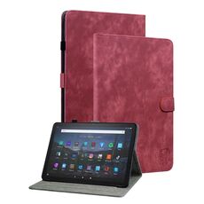 Per Amazon Fire Max 11 Custodia per tablet in pelle con motivo a tigre (rosso)