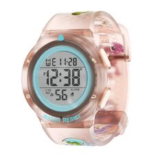 SPOVAN K01 Orologio sportivo elettronico impermeabile luminoso da donna per bambini LED (rosa trasparente)