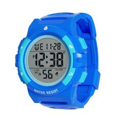 SPOVAN K01 Uomo Bambini LED Luminoso Orologio Sportivo Elettronico Impermeabile (Blu)