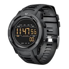SPOVAN P100 LED Contapassi Luminoso Orologio Elettronico Sportivo Multifunzionale (Nero)