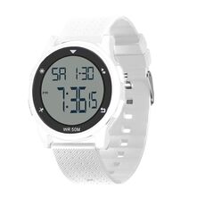 SPOVAN S100 Orologio elettronico impermeabile multifunzionale da uomo (bianco)