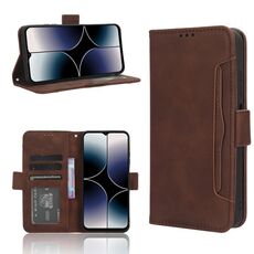 Custodia per cellulare in pelle per Ulefone Note 16 Pro Skin Feel Calf Texture Slot per schede (marrone)