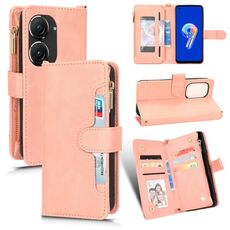 Per ASUS Zenfone 10/9 Custodia in pelle con cerniera texture Litchi (rosa)