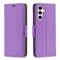 Per Samsung Galaxy S23 FE 5G Litchi Texture custodia in pelle a conchiglia in puro colore (viola)