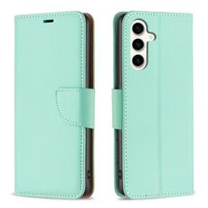 Per Samsung Galaxy S23 FE 5G Litchi Texture custodia per telefono in pelle a conchiglia in puro colore (verde)