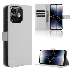 Per Ulefone Note 16 Pro Custodia per cellulare in pelle Diamond Texture (bianca)