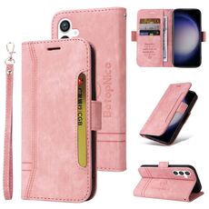 Per Samsung Galaxy S23 FE 5G BETOPNICE Custodia in pelle con fibbia a doppio lato (rosa)