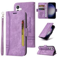 Per Samsung Galaxy S23 FE 5G BETOPNICE Custodia in pelle con fibbia a doppio lato (viola)