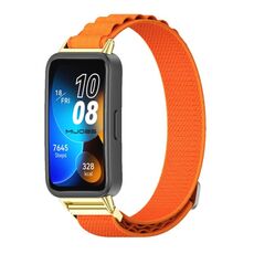 Per cinturino in nylon traspirante Mijobs Huawei Band 8 (arancione + oro)