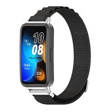 Per cinturino in nylon traspirante Mijobs Huawei Band 8 (nero + argento)