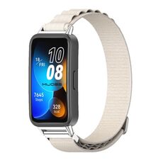 Per cinturino in nylon traspirante Mijobs Huawei Band 8 (grigio + argento)
