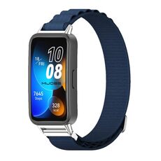 Per cinturino in nylon traspirante Mijobs Huawei Band 8 (blu notte + argento)