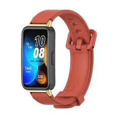 Per cinturino per orologio traspirante in silicone Mijobs Huawei Band 8 (arancione + oro)