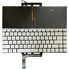 Tastiera per laptop versione USA con retroilluminazione per MSI GS65 / GS65VR / MS-16Q2 / Stealth 8SE /8SF / 8SG /Thin 8RE / Thin 8RF (Argento)