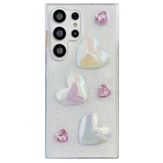 Custodia protettiva in TPU epossidico Love per Samsung Galaxy S21 Ultra 5G (rosa)