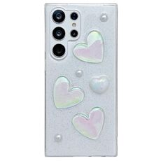 Per Samsung Galaxy S21 Ultra 5G Love Custodia protettiva in TPU epossidico (trasparente)
