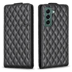 Per Samsung Galaxy S22 + 5G Diamond Lattice Custodia in pelle con vibrazione verticale (nero)