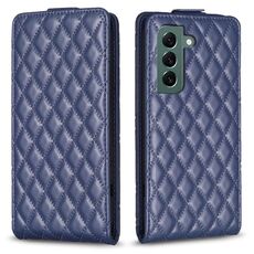 Per Samsung Galaxy S22 + 5G Diamond Lattice Custodia in pelle con vibrazione verticale (blu)