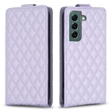 Per Samsung Galaxy S22 + 5G Diamond Lattice Custodia in pelle con vibrazione verticale (viola)