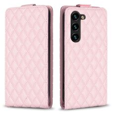 Per Samsung Galaxy S23 + 5G Diamond Lattice Custodia in pelle con vibrazione verticale (rosa)