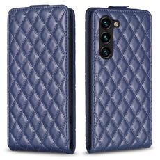 Per Samsung Galaxy S23 + 5G Diamond Lattice Custodia in pelle con vibrazione verticale (blu)