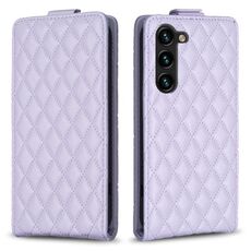 Per Samsung Galaxy S23+ 5G Diamond Lattice Custodia in pelle con vibrazione verticale (viola)