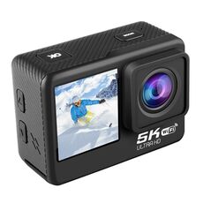 5K/30FPS WIFI HD Anti-Shake Remote Touch Dual-Screen IP68 Telecamera sportiva impermeabile, stile: nero