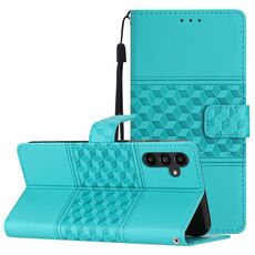 Per Samsung Galaxy S23 FE 5G Custodia in pelle con effetto pelle goffrata con diamanti (blu)