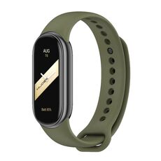 Per cinturino in silicone tinta unita Xiaomi Mi Band 8 Mijobs (verde militare)
