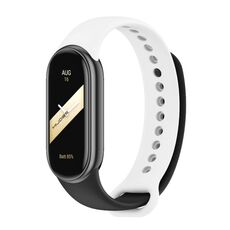 Per cinturino in silicone bicolore Mijobs Xiaomi Mi Band 8 (nero + bianco)