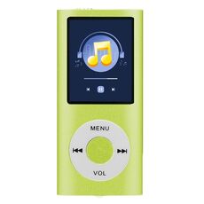 Lettore MP4 in metallo con schermo TFT da 1,8 pollici con auricolare + cavo (verde)