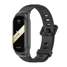Per Xiaomi Mi Band 8 Mijobs CS Case Cinturino in silicone con foro piatto (nero)