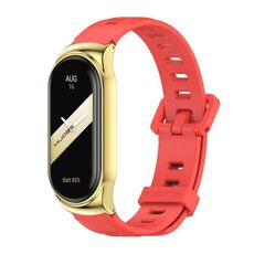 Per Xiaomi Mi Band 8 Mijobs CS Case Cinturino in silicone con foro piatto (oro rosso)