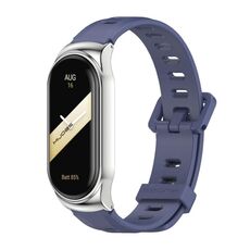 Per Xiaomi Mi Band 8 Mijobs CS Case Cinturino in silicone con foro piatto (argento blu)