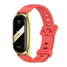Per Xiaomi Mi Band 8 Mijobs Plus Custodia cinturino in silicone con foro piatto (oro rosso)