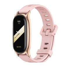 Per Xiaomi Mi Band 8 Mijobs Plus Custodia cinturino in silicone con foro piatto (oro rosa rosa)
