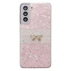 Per Samsung Galaxy S22+ 5G Custodia protettiva per telefono in TPU con motivo a conchiglia (rosa)
