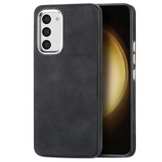 Per Samsung Galaxy S23 + 5G Custodia per telefono antiurto in TPU galvanico effetto pelle (nero)