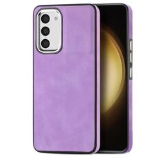 Per Samsung Galaxy S23+ 5G Custodia per telefono antiurto in TPU galvanico effetto pelle (viola)