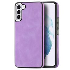 Per Samsung Galaxy S22+ 5G Custodia per telefono antiurto in TPU galvanico effetto pelle (viola)